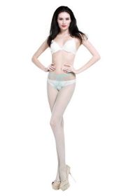 Blancho SE-6661-GREEN Special Seamless Open Crotch Stockings - Green - Medium