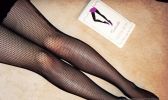 Blancho LZSA063-1 Sexy Black Sheer Thigh Floral Stocking