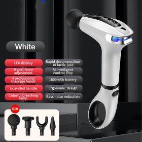 Multi-stage Adjustment Of Fascia Gun On Intelligent LCD (Option: White-English)