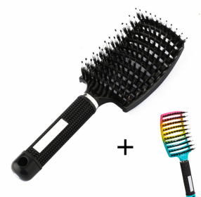 Bristle Fluffy Shaping Hollow Comb (Option: Dazzle and black)