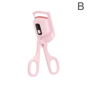 Mini Portable Electric Eyelash Curler (Option: Pink-USB)