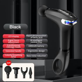 Multi-stage Adjustment Of Fascia Gun On Intelligent LCD (Option: Black-English)