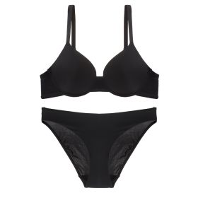 Cross Backless Bra Panties Set (Option: Black Set BP-S)