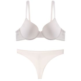 Cross Backless Bra Panties Set (Option: White Set BT-M)