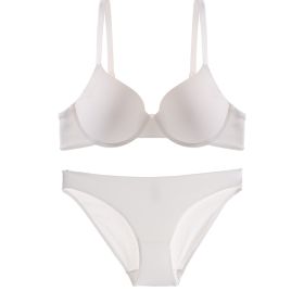 Cross Backless Bra Panties Set (Option: White Set BP-M)