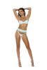 FASHION CREATIVE STYLE  POLKA DOT MESH BRALETTE & PANT BRA, GARTER BELT AND G-STRING