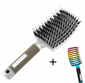 Bristle Fluffy Shaping Hollow Comb (Option: Dazzle and white)